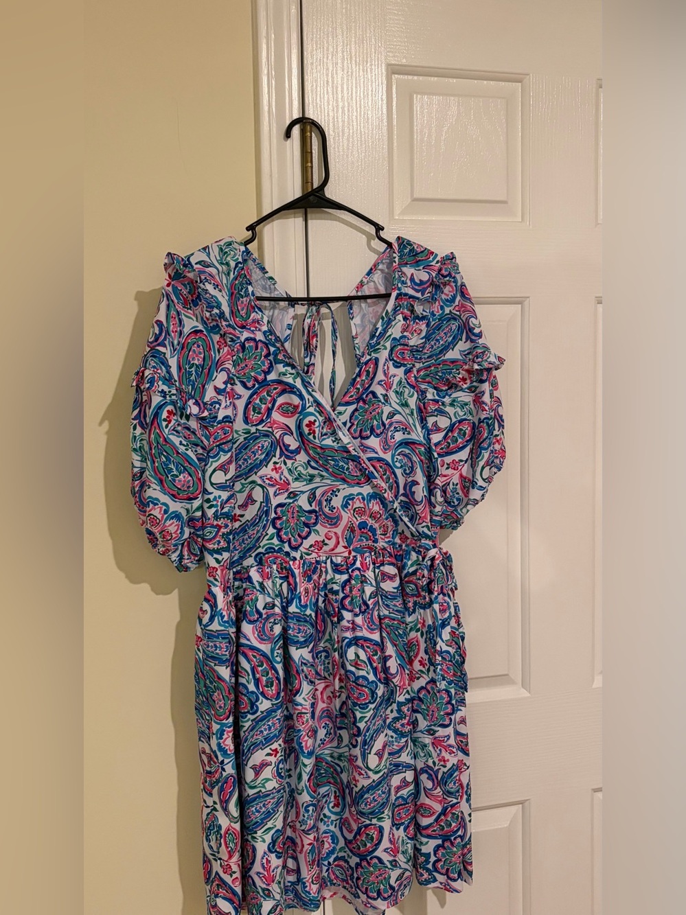 THML Paisley Smocked Open Back Mini Dress - Picture 2 of 5